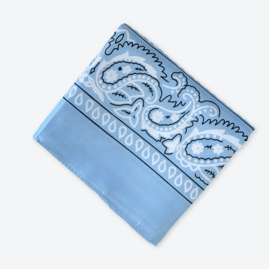 Bandana - tørklæde - lyseblå