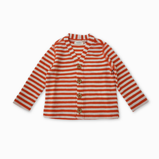 By basics - cardigan - raw white/soft orange