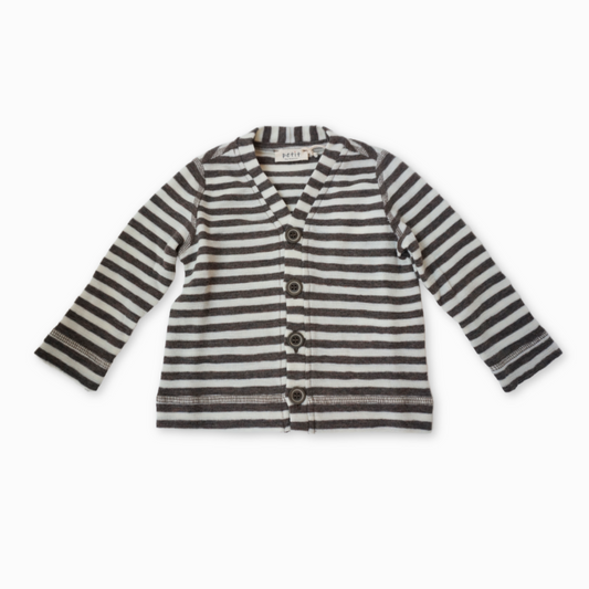 By basics - cardigan - raw white/earth melange