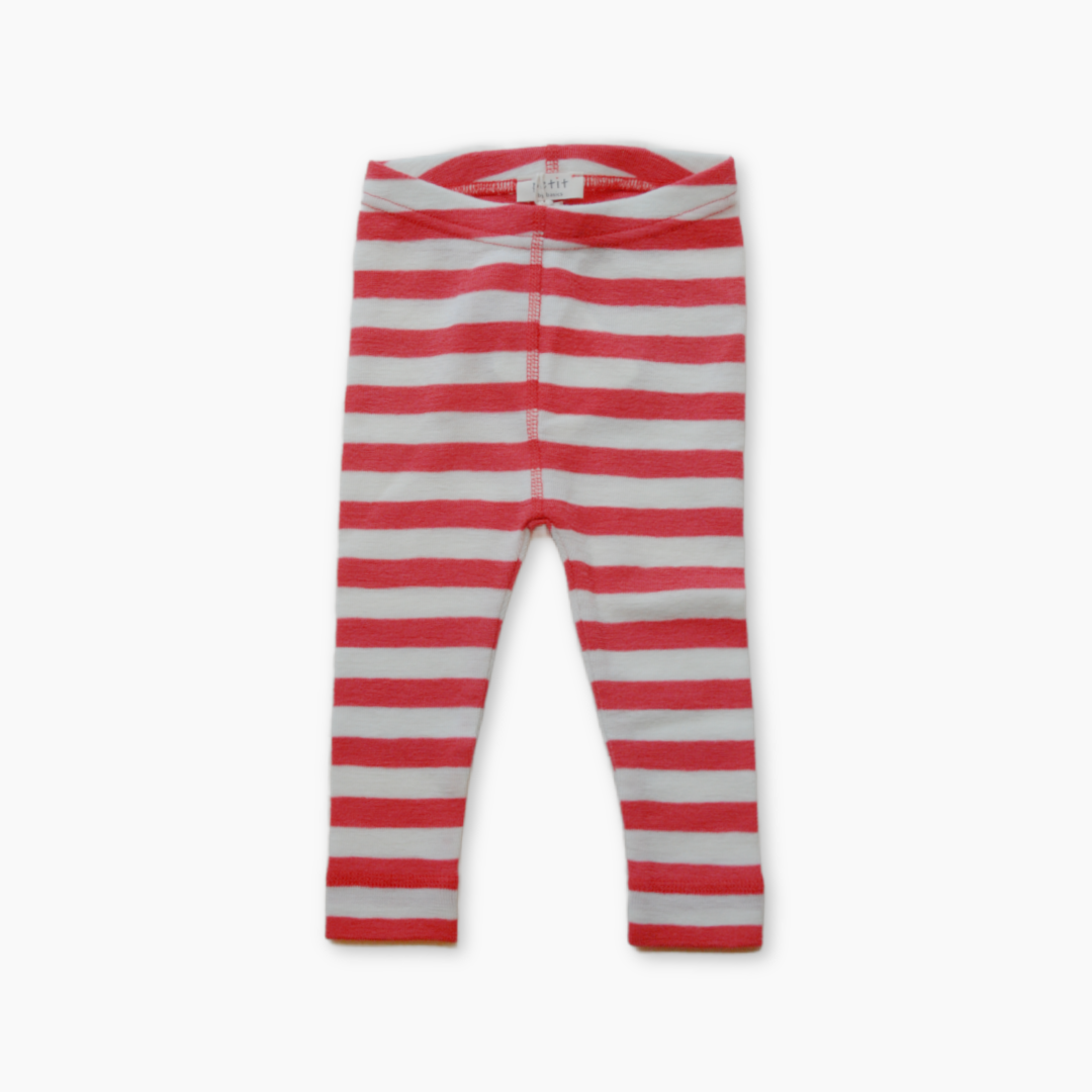 By basics - leggings - raw white/coral