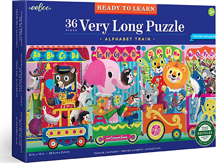 EeBoo - Puslespil 36 brk - Det lange alfabet-tog