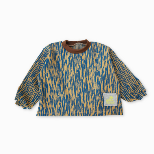 Gavin - sweatshirt - MUSTARD / OCEAN (Kopi)