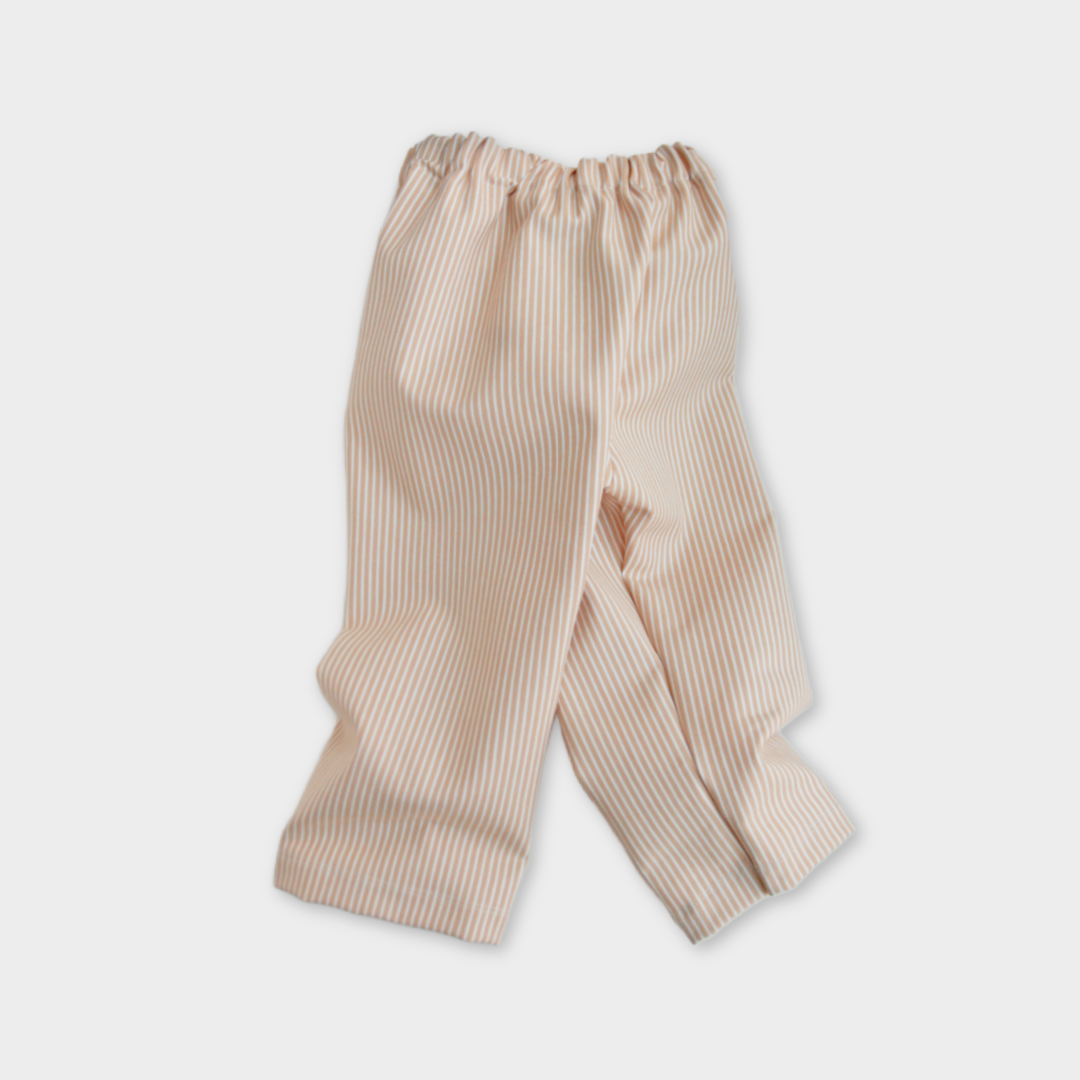 Gavin - bukser - beige og hvid stribet