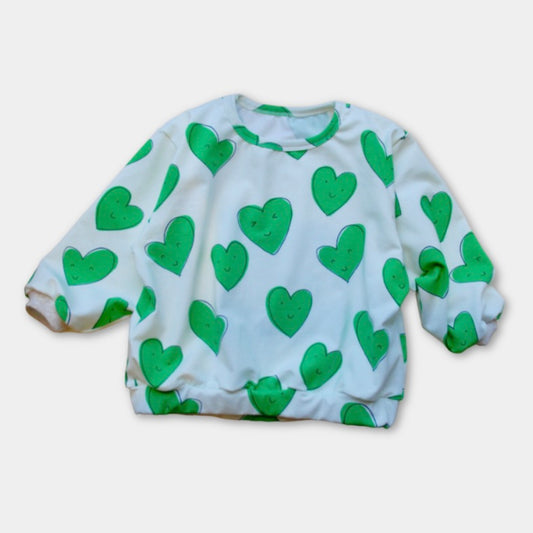Gavin - bluse - grønne hjerter