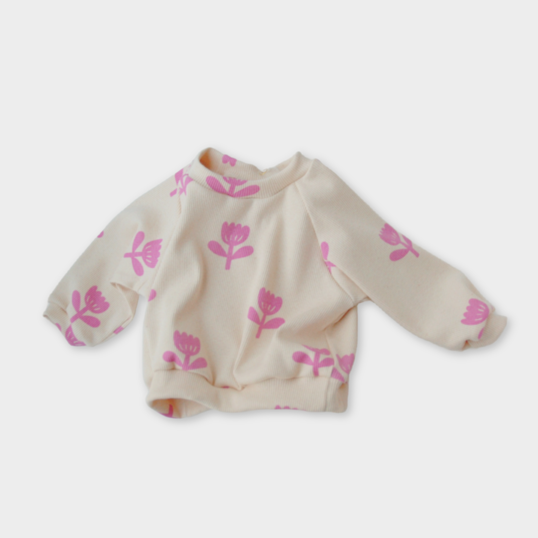 Gavin - sweatshirt - pink blomst