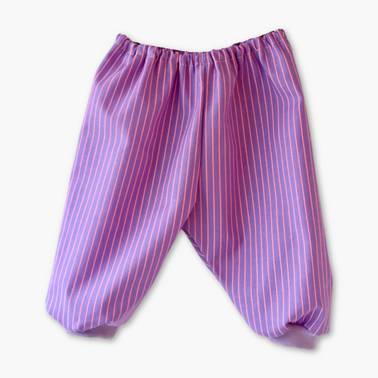 Gavin - bukser med rib - lyselilla med pink striber