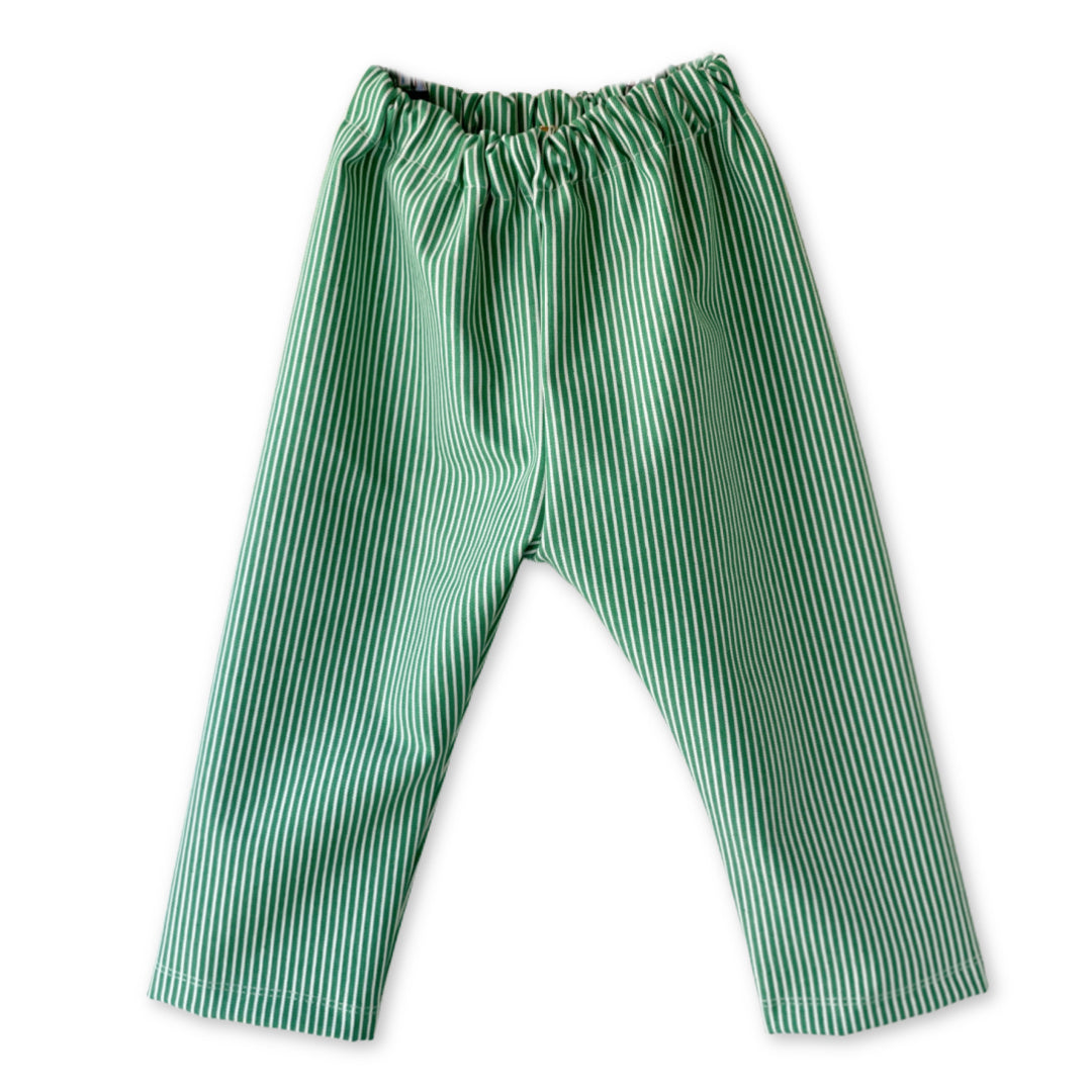 Gavin - bukser - grøn og hvid stribet