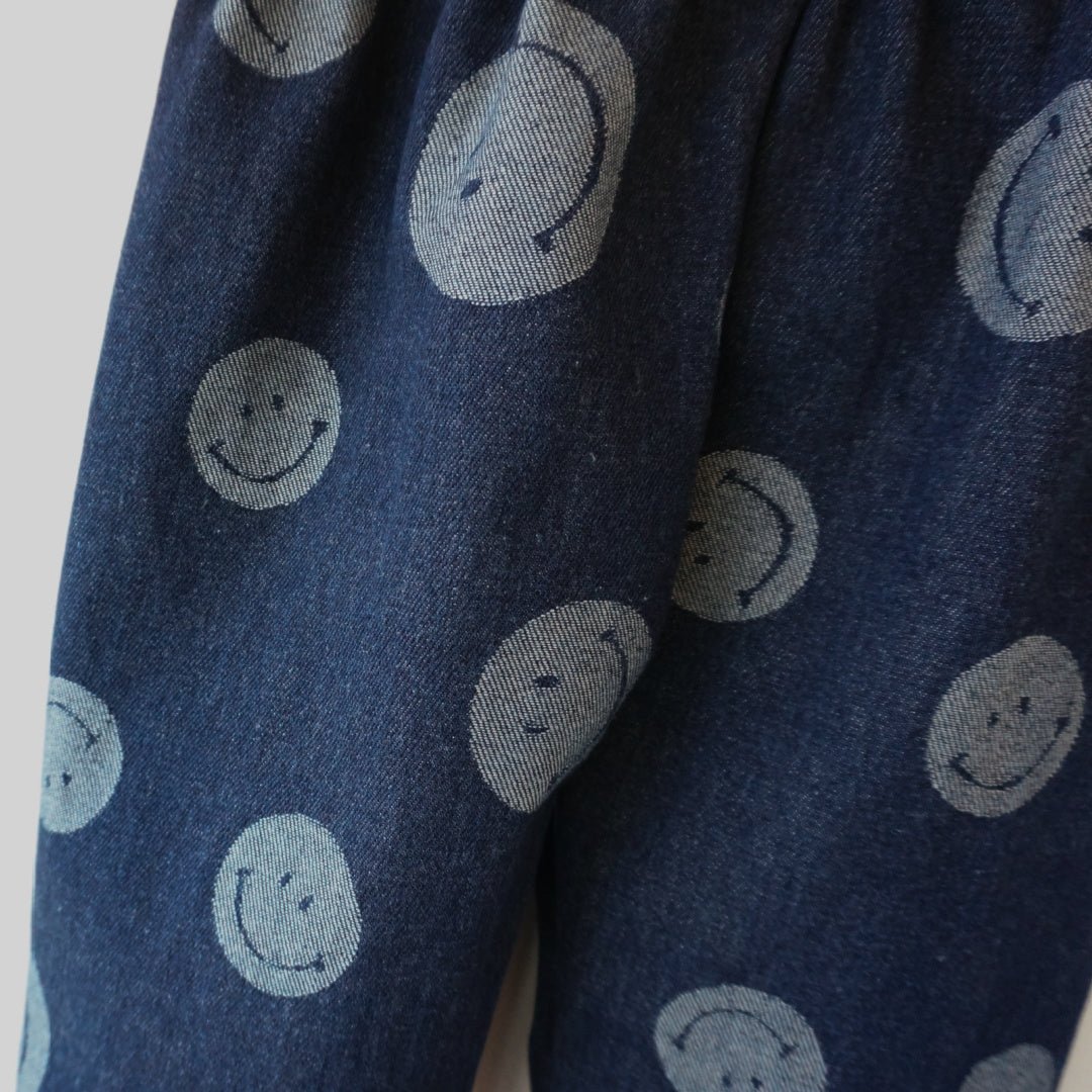 Gavin - bukser - denim med smiley