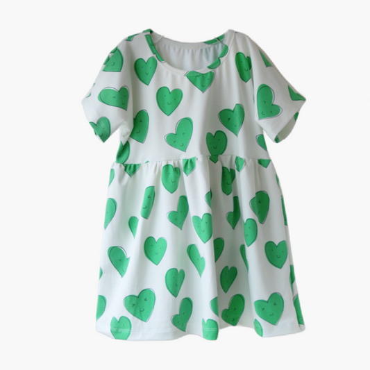 Gavin - kjole - grønne hjerter