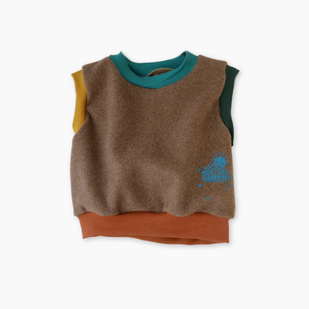 Gavin - vest - brun/grøn