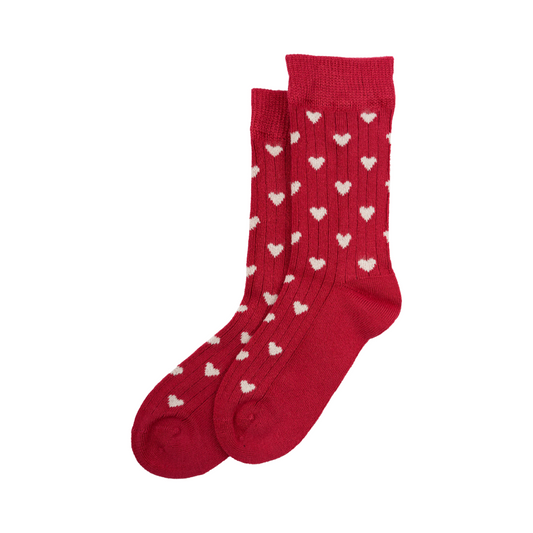 Mini Pop - bambus strømper -  Chili Pepper/Off White