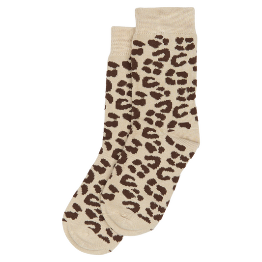 Mini Pop - bambus strømper - Brown leo