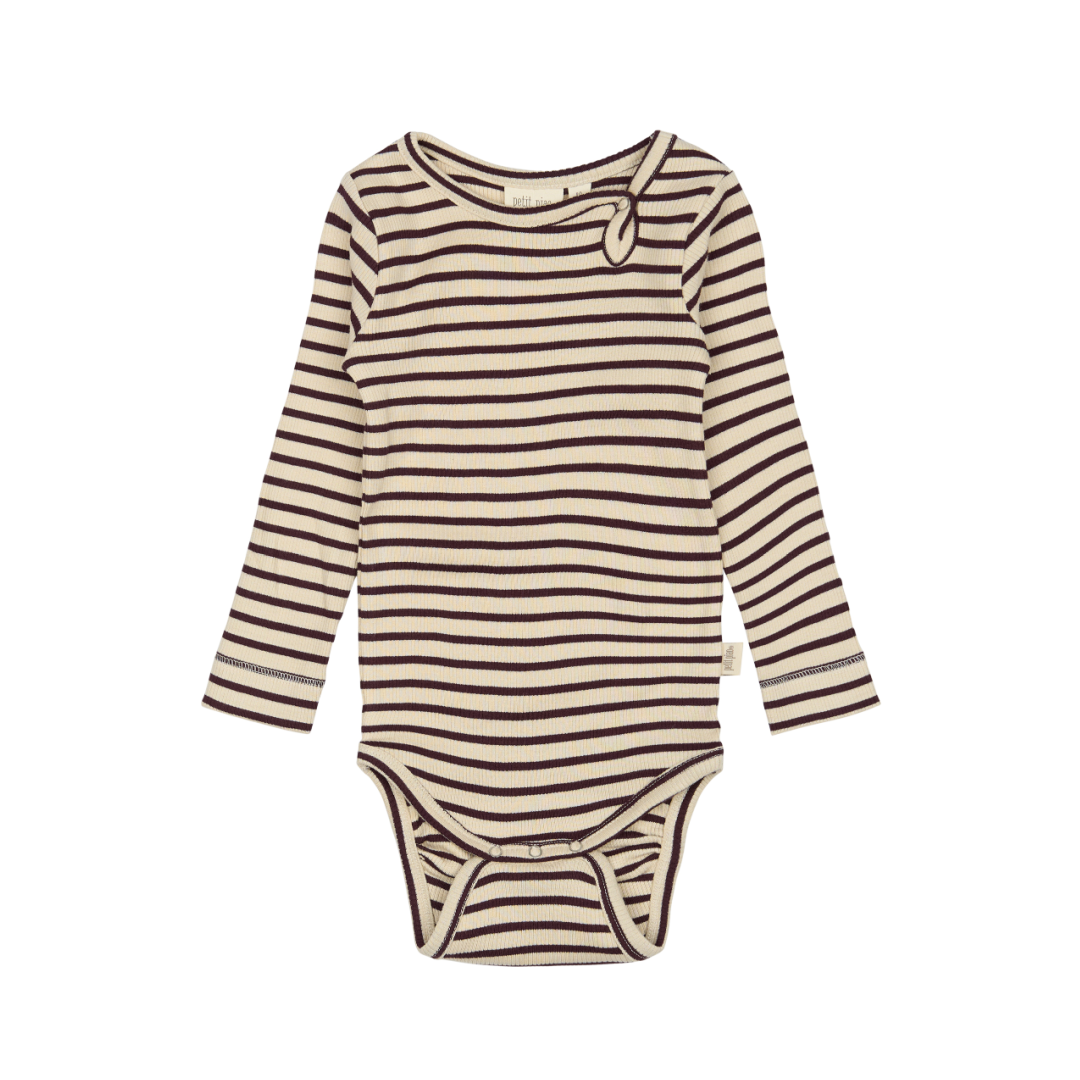 Petit Piao - body - Coffee bean/off white