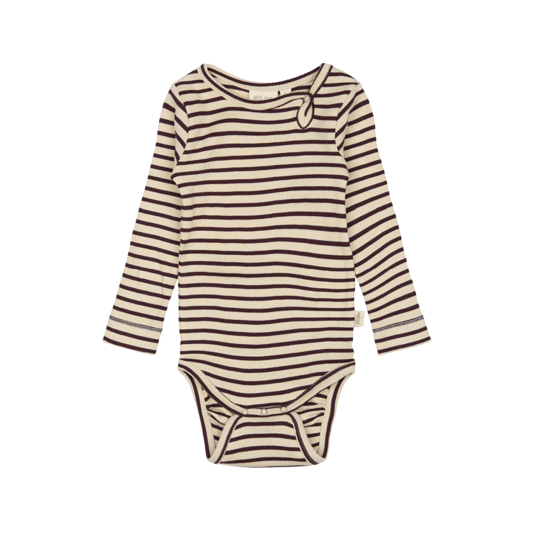 Petit Piao - body - Dark Grape/off white