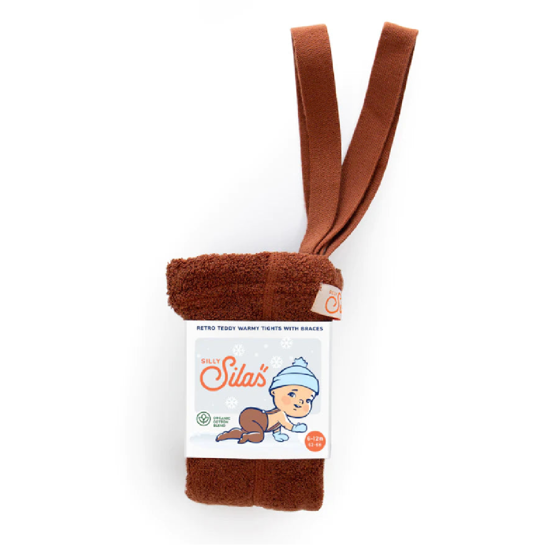 Silly Silas -teddy cinnamon - strømpebukser med seler