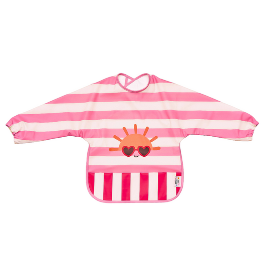 The cotton cloud - spiseforklæde - pink/rød stibet
