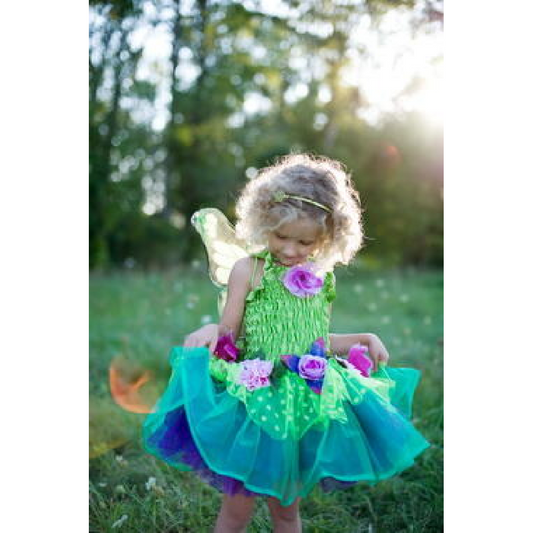 Kjole - Fairy Blooms med vinger 3-4 år