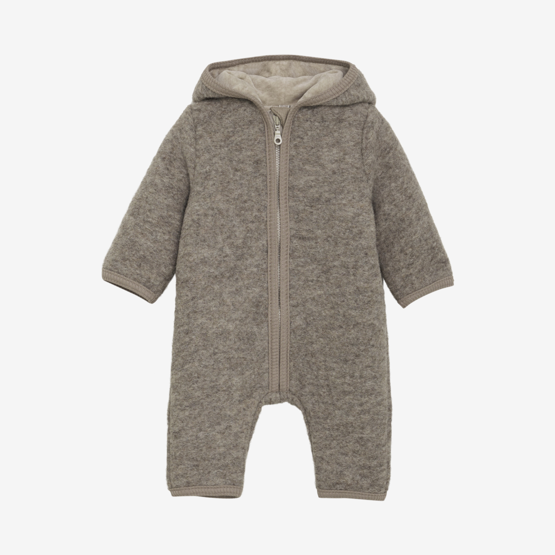Huttelihut - køredragt med foer - Camel Melange