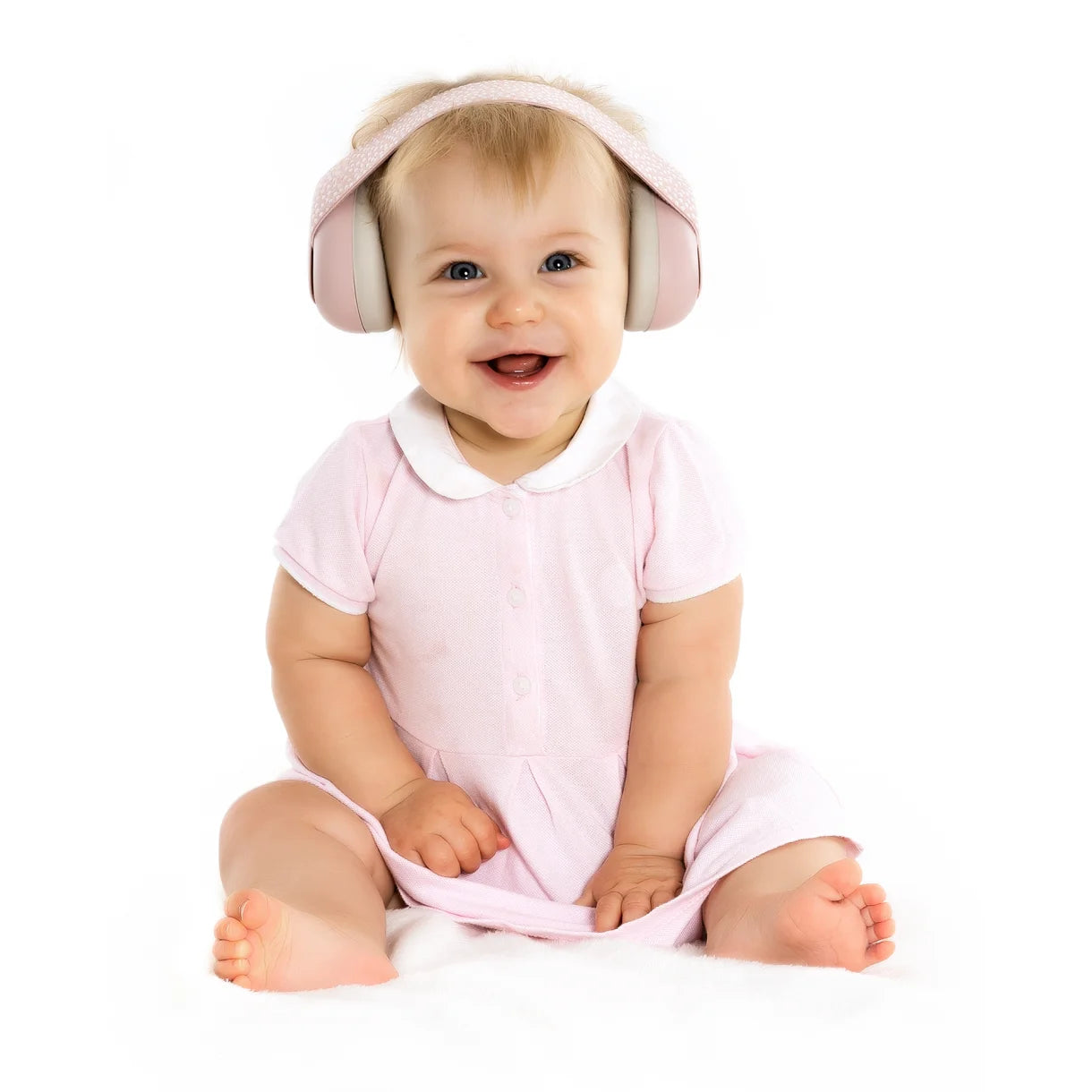 Høreværn til baby - lyserød