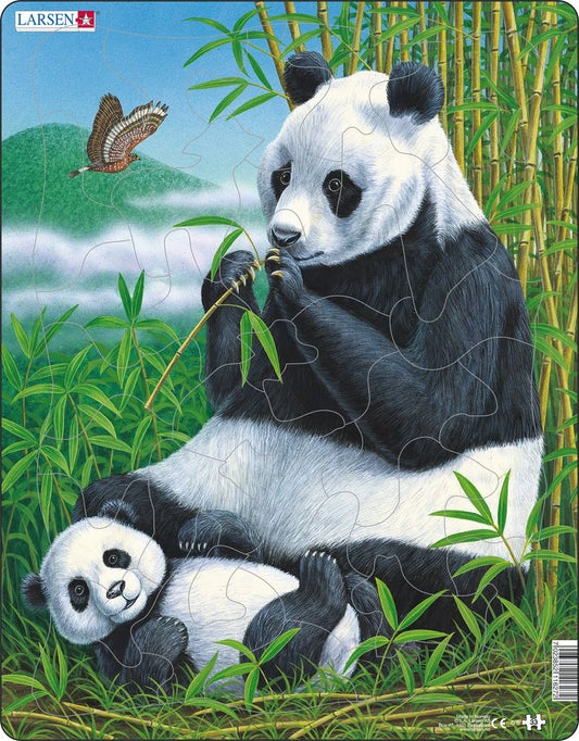 Larsen - puslespil - panda 33 brikker